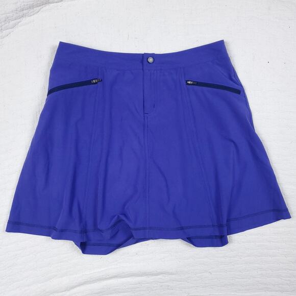 Title Nine UPF 50 Purple Rogue Sport Chic Blue Purple Zipper Pocket Mini Skort 4 - Picture 1 of 6